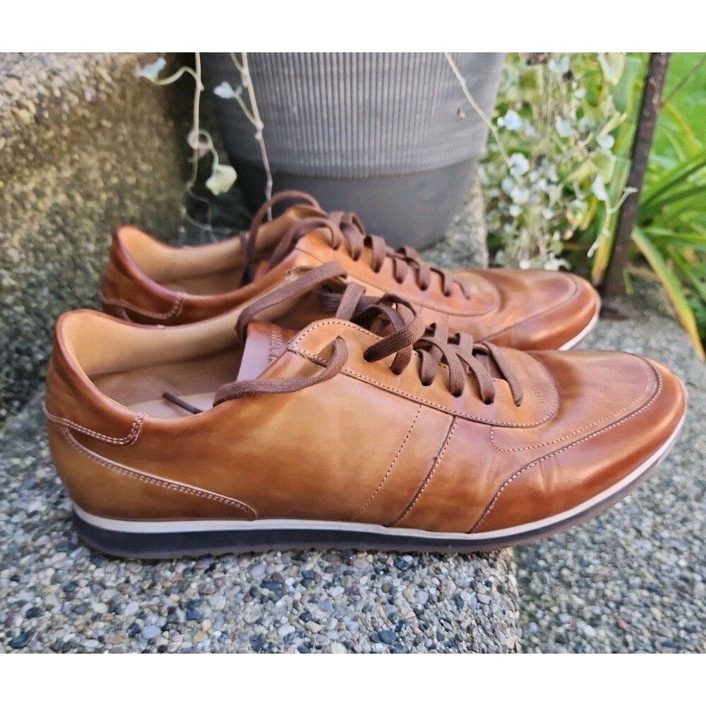 Magnanni Ibiza Low-Top Leather Sneaker 12M Cognac Made in Portugal 20084 EUC